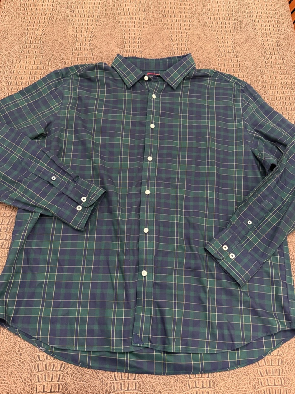 UNTUCKit Langon WF Plaid Button Down Shirt XXL Relaxed Fit Cotton Men